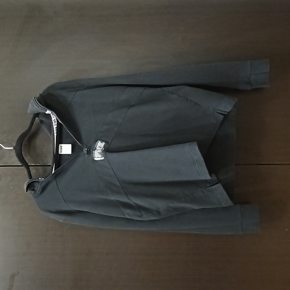 PINK black quarter zip hoodie